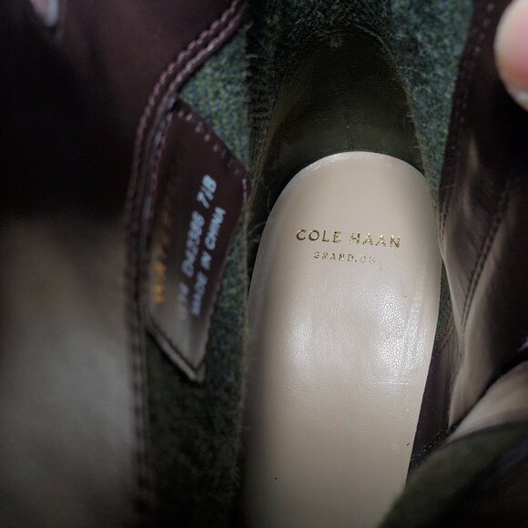 Cole Haan Size 7.5 Women’s Waterproof Indiana Chestnut Suede Ankle Booties - Picture 5 of 9